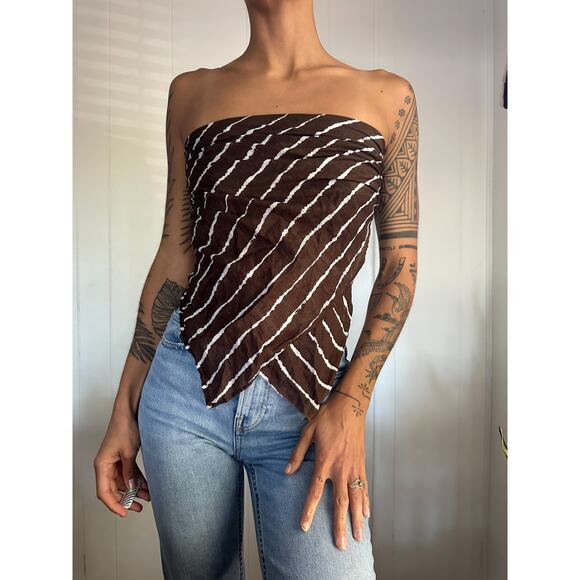 Brown Striped Scarf - Picture 1 of 3